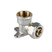 Угольники латунные для PEX труб DN 16-20 PN 10 обжимные никелированные с внутренней резьбой Valfex VF.354.N купить в Нижнем Новгороде | "Проконсим"