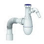 Сифон для мойки Unicorn В520V, 40х50 гибкий отвод, 1 1/2'' х40 с отводом для стиральной машины преходник 40х32 купить в Нижнем Новгороде | "Проконсим"