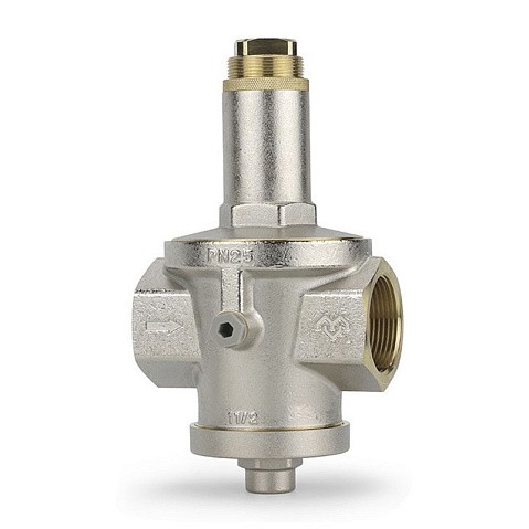 Регулятор давления VARMEGA VM128 DN 40 PN25 мембранный под манометр 13,1kv G-1 1/2'' никелированный купить в Нижнем Новгороде | "Проконсим"