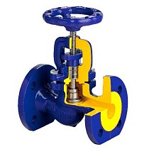 Клапаны запорные DN 15-300 PN 16 чугунные до 300гр. фланцевые Zetkama zGLO.215A купить в Нижнем Новгороде | "Проконсим"