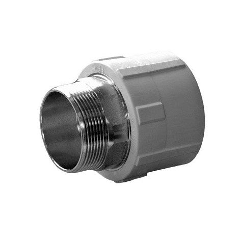 Муфта комбинированная ПП 50-1 1/2'' PN 25 под ключ с наружной резьбой серая купить в Нижнем Новгороде | "Проконсим"
