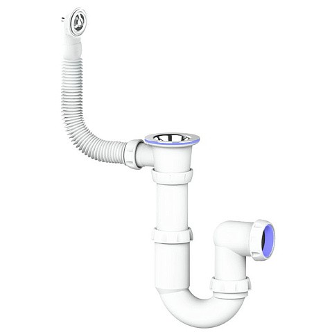 Сифон для мойки Unicorn Y421, 1 1/2'' х40 без отвода, чаша из нержавеющей стали, круглый перелив купить в Нижнем Новгороде | "Проконсим"