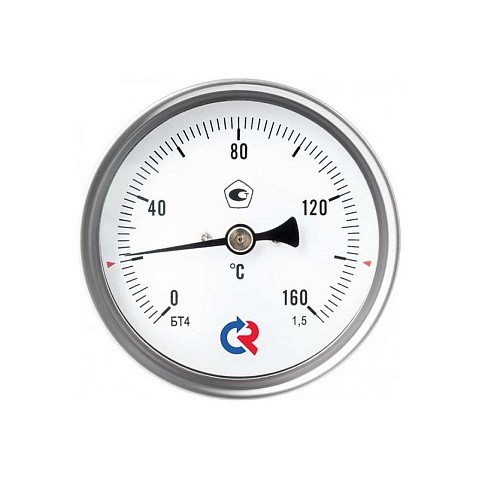 Термометр биметаллический 80мм, Тип - БТ-41.211, осевой 0-120гр. G1/2'' L 100мм. Класс точности 1,5. купить в Нижнем Новгороде | "Проконсим"