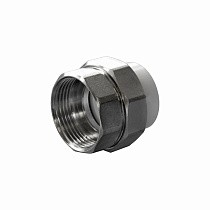 Муфтаразъемная ПП 25-1/2''  с внутренней резьбой белая Политэк купить в Нижнем Новгороде | "Проконсим"