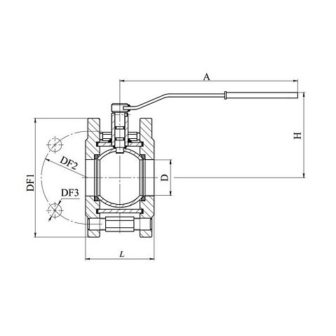 Кран стальной шаровой разборный BREEZE 11с42п, DN 80 PN 16, 124мм, полнопроходной, фланцевый с ручкой купить в Нижнем Новгороде | "Проконсим"