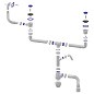 сифон для двойной мойки Unicorn В747V, 40х50 гибкий отвод, 1 1/2'' х40 с отводом для стиральной машины, прямоугольный перелив купить в Нижнем Новгороде | "Проконсим"
