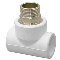 Тройники ПП DN 40-50 PN 25 комбинированные под ключ с наружной резьбой белые РТП купить в Нижнем Новгороде | "Проконсим"