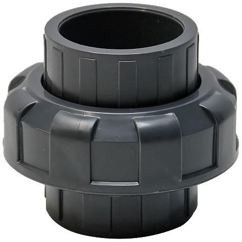 Муфта разборная НПВХ DN 25 PN 16 клеевая уплотнение EPDM черная Aquaviva BOD0250 купить в Нижнем Новгороде | "Проконсим"