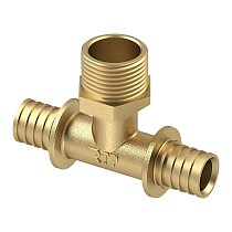 Тройники латунные для PEX труб DN 16-32 PN 16 под надвижную гильзу с наружной резьбой РосТурПласт купить в Нижнем Новгороде | "Проконсим"