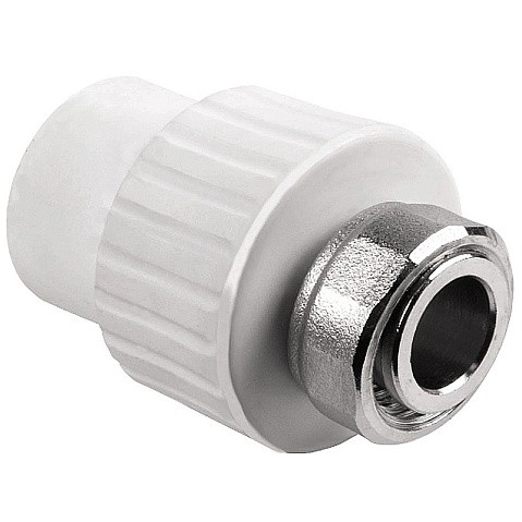 Муфта комбинированная ПП 20-1/2'' PN 25 с накидной гайкой белая РТП 10696 купить в Нижнем Новгороде | "Проконсим"