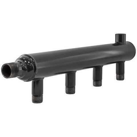 Коллектор распределительный стальной DN 40 PN 16 вход 32-20 12 выходов НР 3/4'' выход под кран Маевского, универсальный PLP купить в Нижнем Новгороде | "Проконсим"