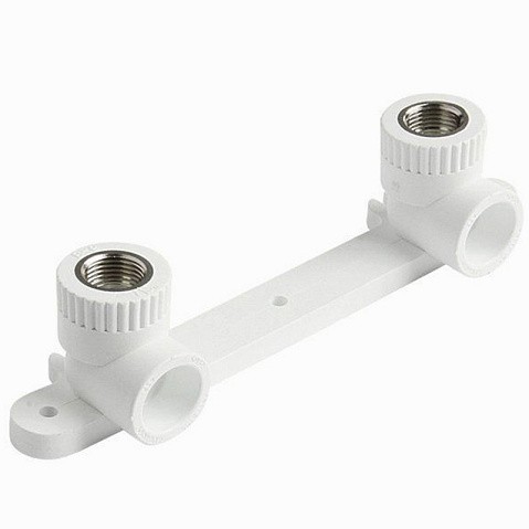 Угольник установочный двойной ПП 20-1/2'' PN 25 с внутренней резьбой белый Pro Aqua PA280008P купить в Нижнем Новгороде | "Проконсим"