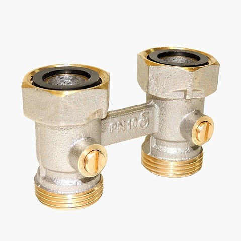 Узел нижнего подключения Vekotrim DN 15 PN 10 прямой двухтрубный 20-3/4'' c накидной гайкой, муфта купить в Нижнем Новгороде | "Проконсим"