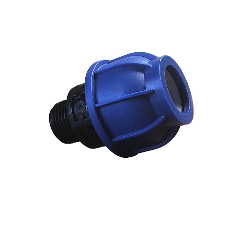 Муфта компрессионная соединительная ПНД DN 50 PN 16 наружная резьба х1 1/4” обжимной для ПЭ труб 20-40гр. Кудиновский трубный завод купить в Нижнем Новгороде | "Проконсим"