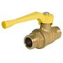 Кран латунный шаровой газовый 11Б27п DN15 PN40 рычаг штуцер-штуцер БАЗ Standart купить в Нижнем Новгороде | "Проконсим"