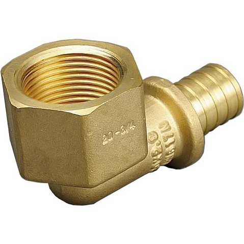 Угольник латунный для PEX труб 25-3/4'' PN 10 под надвижную гильзу с внутренней резьбой ONE PLUS купить в Нижнем Новгороде | "Проконсим"