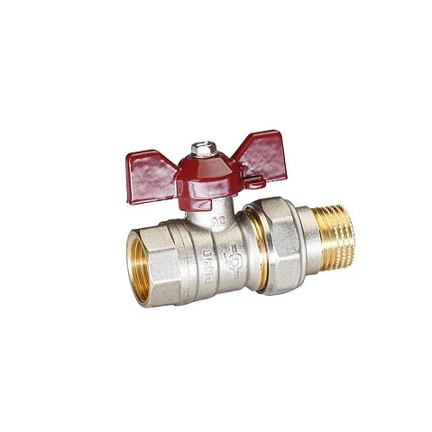 Кран латунный шаровой Temper 88.В-А.12.Б DN 15 PN 40 американка никелированный бабочка купить в Нижнем Новгороде | "Проконсим"