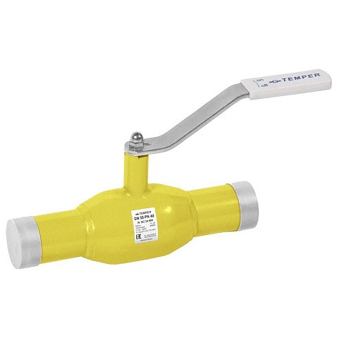 Кран стальной шаровый DN 40 PN 40 260мм полнопроходной приварной газовый Temper купить в Нижнем Новгороде | "Проконсим"