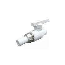 Краны шаровые ПП DN 20-32 PN 25 с односторонним разъемным соединением белые Valfex (930024439) со склада Проконсим в Нижнем Новгороде