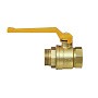 Кран латунный шаровой газовый 11Б27п DN20 PN40 рычаг муфта-штуцер БАЗ Standart купить в Нижнем Новгороде | "Проконсим"