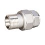 Американка латунная DN 40 PN 40 никелированная муфта-штуцер прямая LD Pride