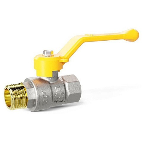 Кран латунный шаровой LD Pride GAS DN40 PN 25 никелированный рычаг муфта-штуцер купить в Нижнем Новгороде | "Проконсим"