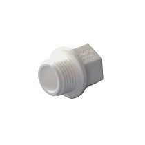 Заглушка резьбовая ПП  1/2'' PN 25 с наружной резьбой белая купить в Нижнем Новгороде | "Проконсим"