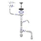 Сифон для мойки Unicorn В427Р, 40х50 гибкий отвод, 3 1/2'' х40 с отводом для стиральной машины, круглый и прямоугольный перелив купить в Нижнем Новгороде | "Проконсим"