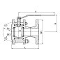 Кран стальной шаровой разборный BREEZE 11с41п, DN 50 PN 16, 180мм, полнопроходной, фланцевый с ручкой купить в Нижнем Новгороде | "Проконсим"