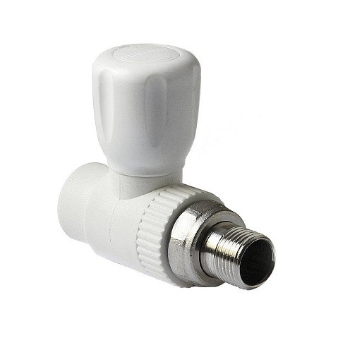 Кран шаровой для радиатора ПП 25-3/4'' PN 25 прямой с американкой белый Pro Aqua PA41010 купить в Нижнем Новгороде | "Проконсим"