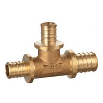  Тройники латунные для PEX-PEX труб DN 16-32 PN 16 переходные под надвижную гильзу PLP (250702109) со склада Проконсим в Нижнем Новгороде