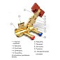 Клапан балансировочный STAD.BY-1-50, DN 50 PN 16 наклонный, латунный Kv 35,86 м3/ч с измерительными ниппелями, дренажный купить в Нижнем Новгороде | "Проконсим"