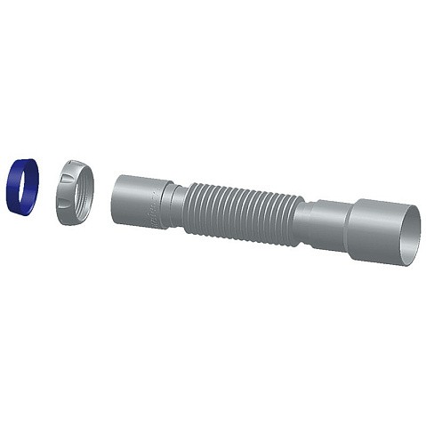 Труба гофрированная Unicorn D45, 40х50 гибкий отвод, 1 1/2'' х40 с уплотнительным кольцом, 400мм купить в Нижнем Новгороде | "Проконсим"