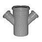 Крестовина ПП для канализации косая 45гр. DN 110-50-50 с уплотнительным кольцом купить в Нижнем Новгороде | "Проконсим"