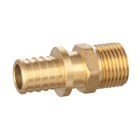 Муфта латунная для PEX DN 16 с наружной резьбой 1/2'' под надвижную гильзу PLP купить в Нижнем Новгороде | "Проконсим"