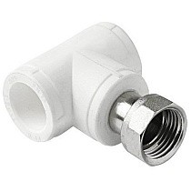 Тройники ПП DN 20-32 PN 25 комбинированные с накидной гайкой белые Pro Aqua купить в Нижнем Новгороде | "Проконсим"