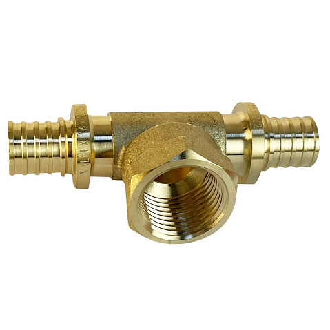 Тройник латунный для PEX труб 20-1/2''-20 PN 16 S-2,8мм под надвижную гильзу Valfex VF.432.AF купить в Нижнем Новгороде | "Проконсим"