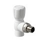 Кран шаровой для радиатора ПП 25-3/4'' PN 25 угловой с американкой белый Pro Aqua PA42110