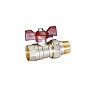 Кран латунный шаровой Temper 88.В-А.114.Б DN 32 PN 25 американка никелированный бабочка купить в Нижнем Новгороде | "Проконсим"