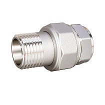 Американки латунные DN 15-50 PN 40 никелированные муфта-штуцер прямые LD Pride купить в Нижнем Новгороде | "Проконсим"