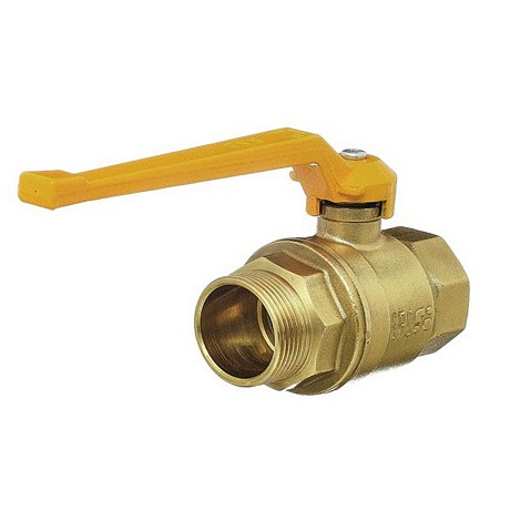Кран латунный шаровой газовый 11Б27п DN40 PN40 рычаг муфта-штуцер БАЗ Standart купить в Нижнем Новгороде | "Проконсим"