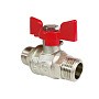 Кран латунный шаровой Valfex Premium.219.NB1 усиленный Н 11Б27фт1М DN 20 PN 40 никелированный штуцер-штуцер бабочка купить в Нижнем Новгороде | "Проконсим"