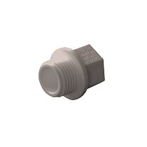 Заглушка резьбовая ПП  1/2'' PN 25 с наружной резьбой серая купить в Нижнем Новгороде | "Проконсим"