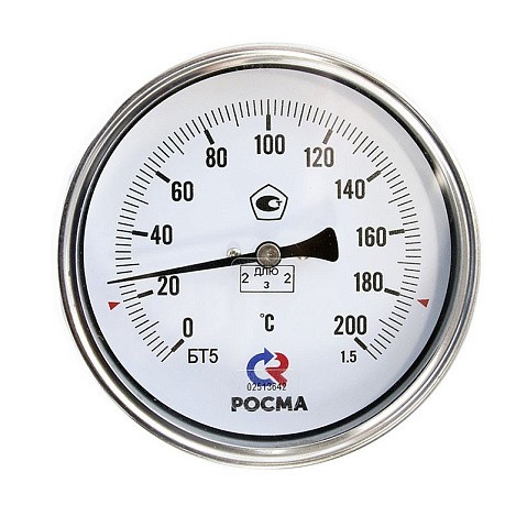 Термометр биметаллический РОСМА БТ-51.211, Ду 100, L 64, G1/2'' осевой купить в Нижнем Новгороде | "Проконсим" Термометр биметаллический РОСМА БТ-51.211, Ду 100, L 64, G1/2'' осевой купить в Нижнем Новгороде | "Проконсим"