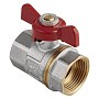 Краны латунные шаровые DN 15-25 PN 25 никелированные бабочка муфта-муфта MVI AquaHit BV.313.04 купить в Нижнем Новгороде | "Проконсим"