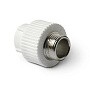 Муфта комбинированная ПП 20-1/2'' PN 25 с наружной резьбой белая Pro Aqua PA23008P