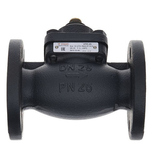 Клапан чугунный регулирующий DN 15 PN 25 под привод 1kv фланцевый до 150гр. РИДАН VFM-2R 065B3053R купить в Нижнем Новгороде | "Проконсим"