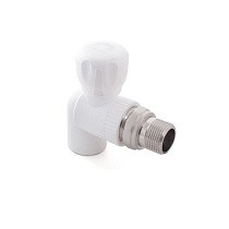 Краны шаровые ПП DN 20-25 PN 25 для радиатора угловые с американкой белые РТП купить в Нижнем Новгороде | "Проконсим"