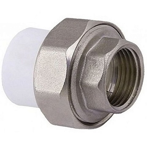 Муфта комбинированная ПП 32-1/2'' PN 25 разъёмная с внутренней резьбой белая PlasticPro купить в Нижнем Новгороде | "Проконсим"