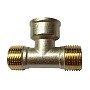 Тройники латунные никелированные DN 15-20 PN 40 штуцер-муфта -штуцер купить в Нижнем Новгороде | "Проконсим"